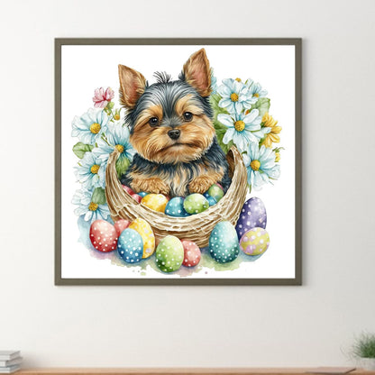 Easter Puppy - Full Round Drill Diamond Painting 30*30CM