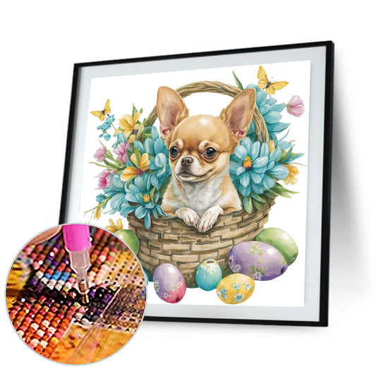 Easter Puppy - Full Round Drill Diamond Painting 30*30CM