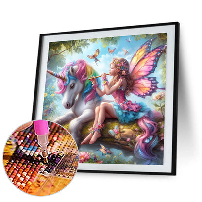 Elf And Unicorn - Full Round Drill Diamond Painting 30*30CM