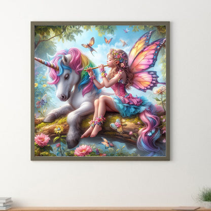 Elf And Unicorn - Full Round Drill Diamond Painting 30*30CM