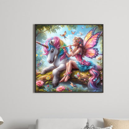 Elf And Unicorn - Full Round Drill Diamond Painting 30*30CM