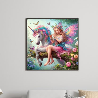 Elf And Unicorn - Full Round Drill Diamond Painting 30*30CM