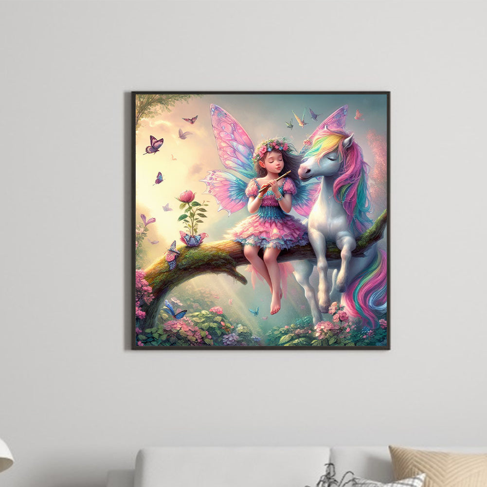 Elf And Unicorn - Full Round Drill Diamond Painting 30*30CM