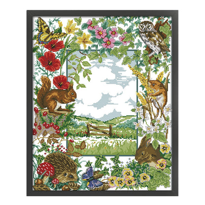 Animal House - 11CT Stamped Cross Stitch 55*67CM(Joy Sunday)