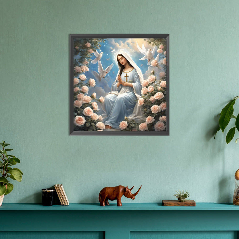 Virgin Mary - Full Round Drill Diamond Painting 30*30CM