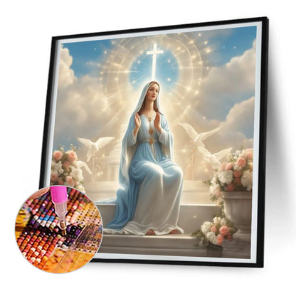 Virgin Mary - Full Round Drill Diamond Painting 30*30CM