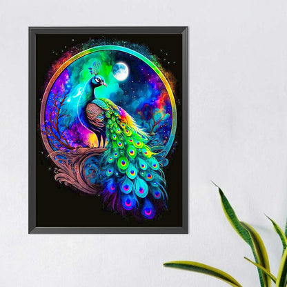 Colorful Peacock - Full Round Drill Diamond Painting 40*50CM