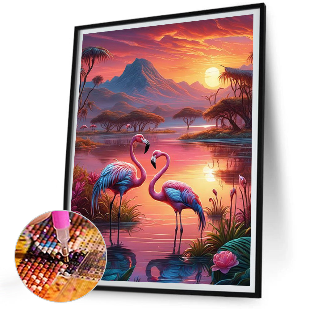 Flamingo - Full Square Drill Diamond Painting 30*40CM