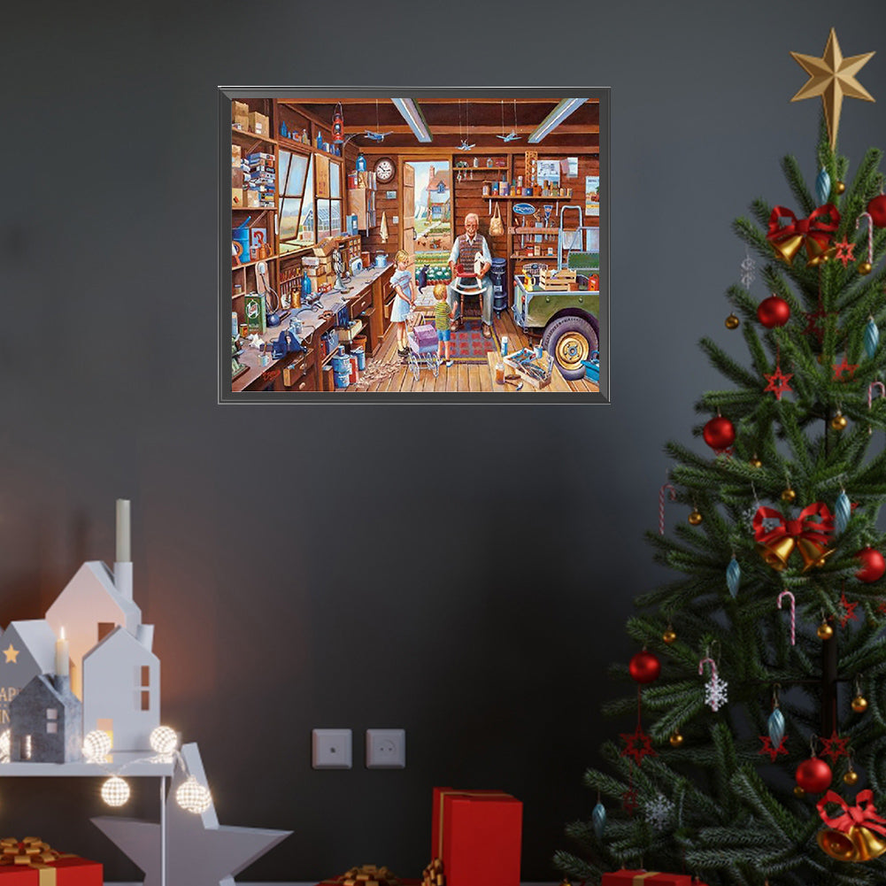 Cute Christmas Diamond Painting | Cartoon Santa Claus | Full Round/Full  Square Drill | Seasonal Christmas Decoration