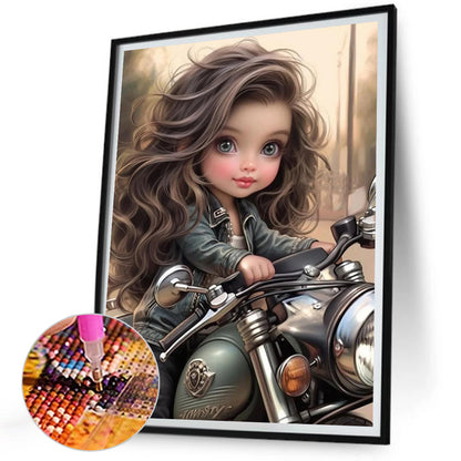 Sweet Cool Girl - Full Square Drill Diamond Painting 30*40CM