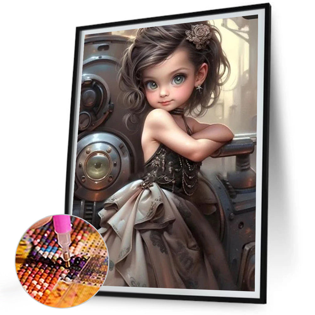 Sweet Cool Girl - Full Square Drill Diamond Painting 30*40CM