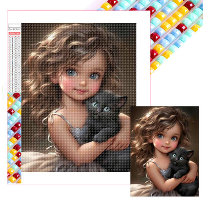 Sweet Cool Girl - Full Square Drill Diamond Painting 30*40CM