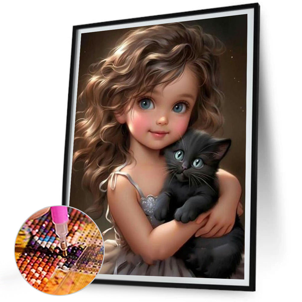 Sweet Cool Girl - Full Square Drill Diamond Painting 30*40CM