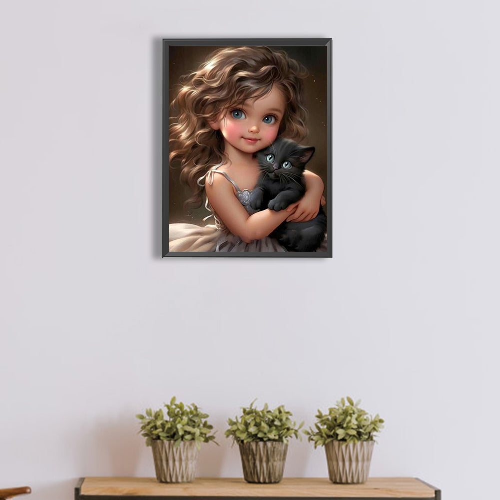 Sweet Cool Girl - Full Square Drill Diamond Painting 30*40CM