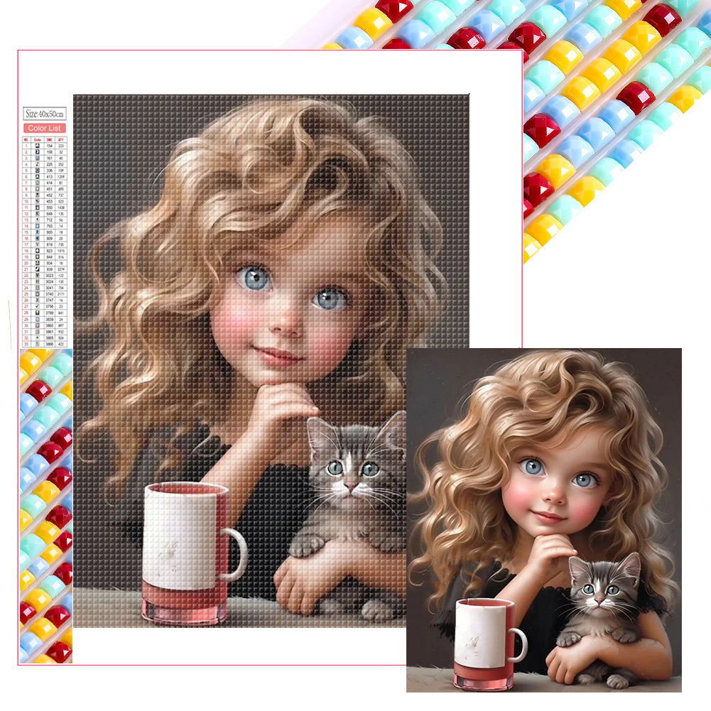 Cute Girl - Full Square Drill Diamond Painting 40*50CM