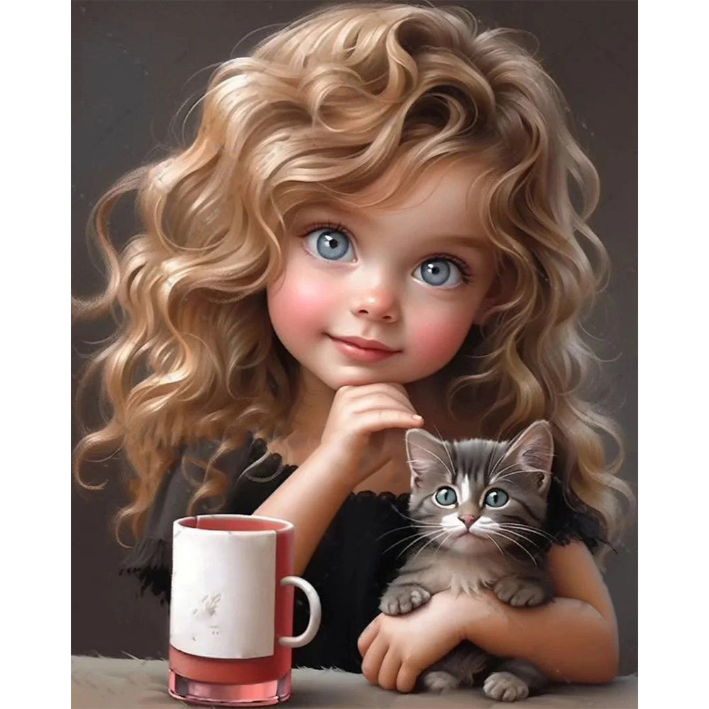 Cute Girl - Full Square Drill Diamond Painting 40*50CM