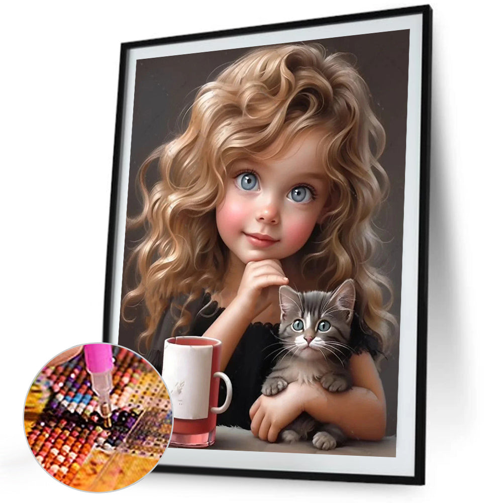 Cute Girl - Full Square Drill Diamond Painting 40*50CM