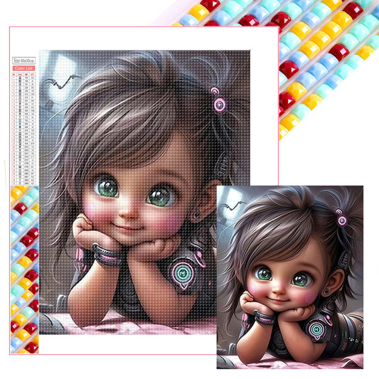 Cute Girl - Full Square Drill Diamond Painting 40*50CM