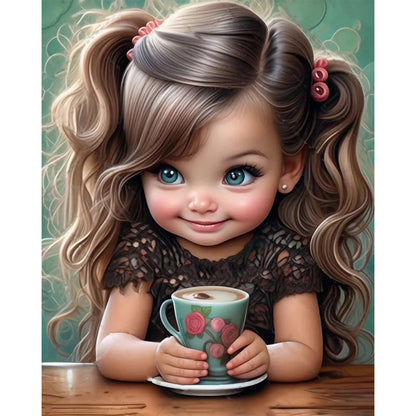 Cute Girl - Full Square Drill Diamond Painting 40*50CM