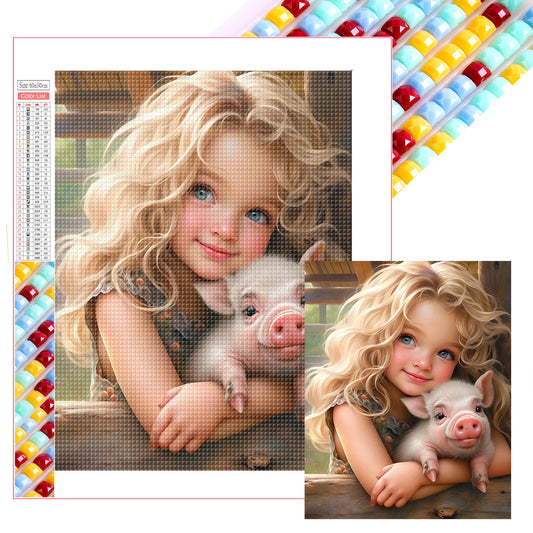 Cute Girl - Full Square Drill Diamond Painting 40*50CM