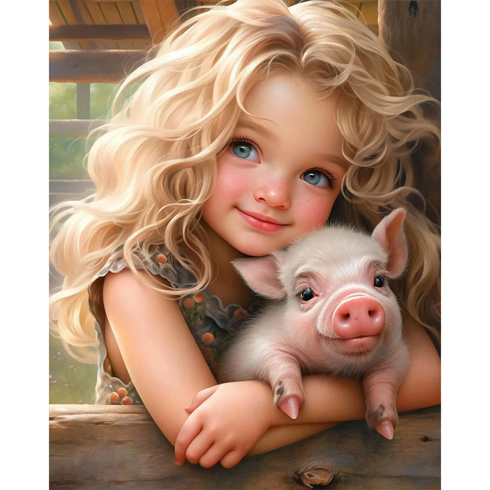 Cute Girl - Full Square Drill Diamond Painting 40*50CM