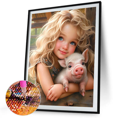 Cute Girl - Full Square Drill Diamond Painting 40*50CM