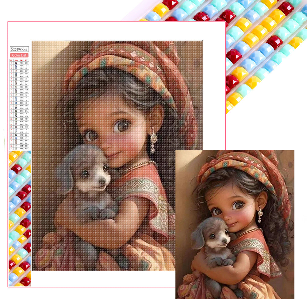 Cute Girl - Full Square Drill Diamond Painting 40*50CM