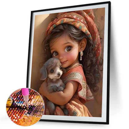 Cute Girl - Full Square Drill Diamond Painting 40*50CM