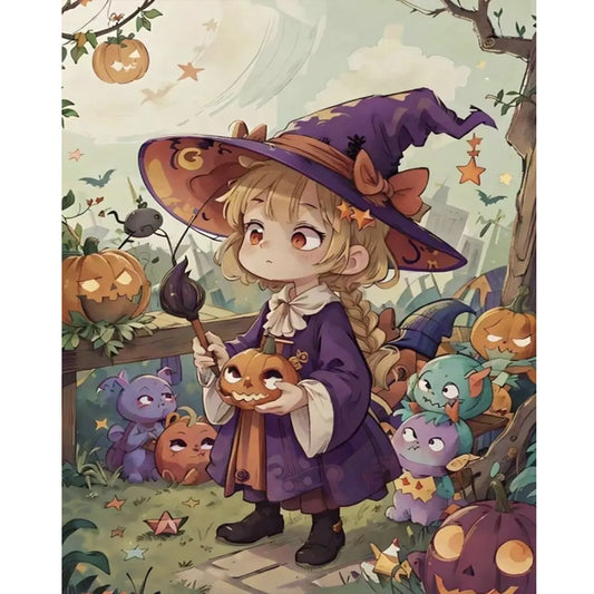 Little Witch - Full Round Drill Diamond Painting 40*50CM