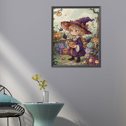 Little Witch - Full Round Drill Diamond Painting 40*50CM