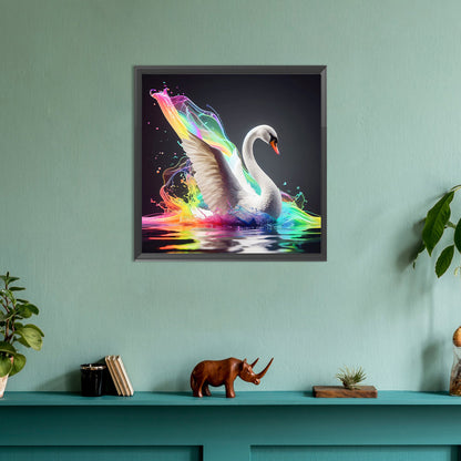 White Swan - Full Round Drill Diamond Painting 30*30CM