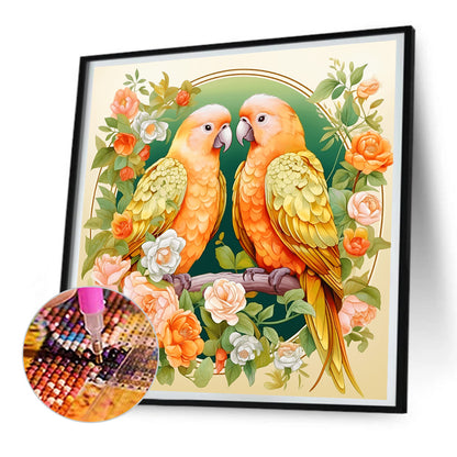 Parrot - Full Round Drill Diamond Painting 30*30CM