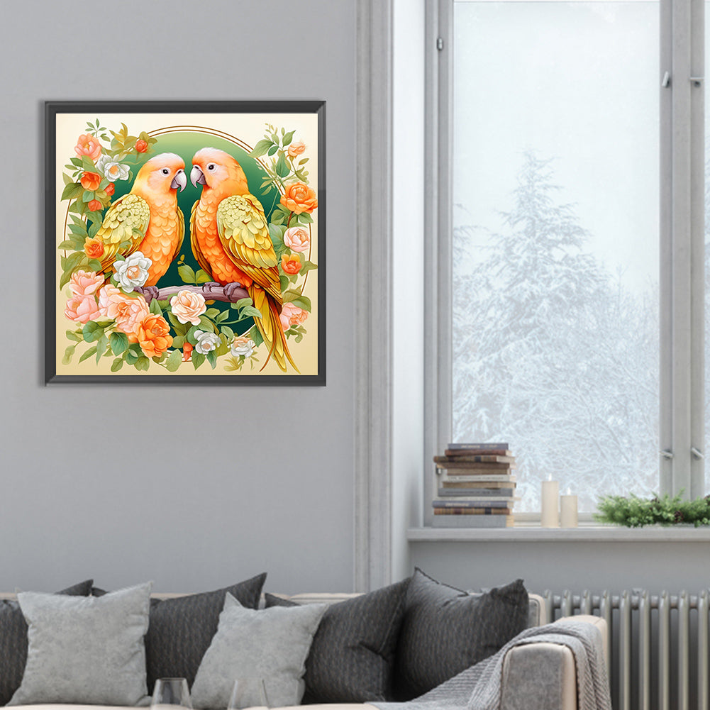 Parrot - Full Round Drill Diamond Painting 30*30CM