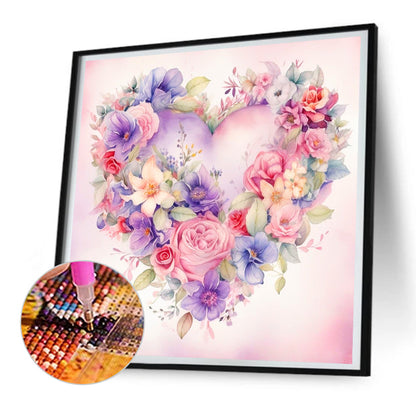 Love Flower - Full Round Drill Diamond Painting 30*30CM