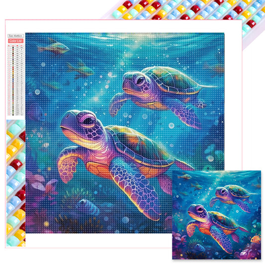 Sea Turtle - Full Square Drill Diamond Painting 40*40CM
