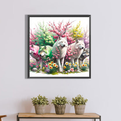 Wolf Pack - Full Round Drill Diamond Painting 40*40CM