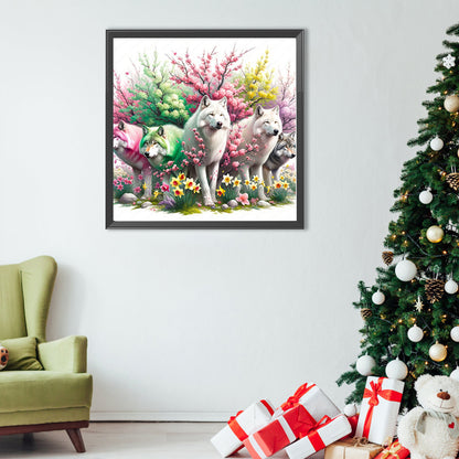 Wolf Pack - Full Round Drill Diamond Painting 40*40CM