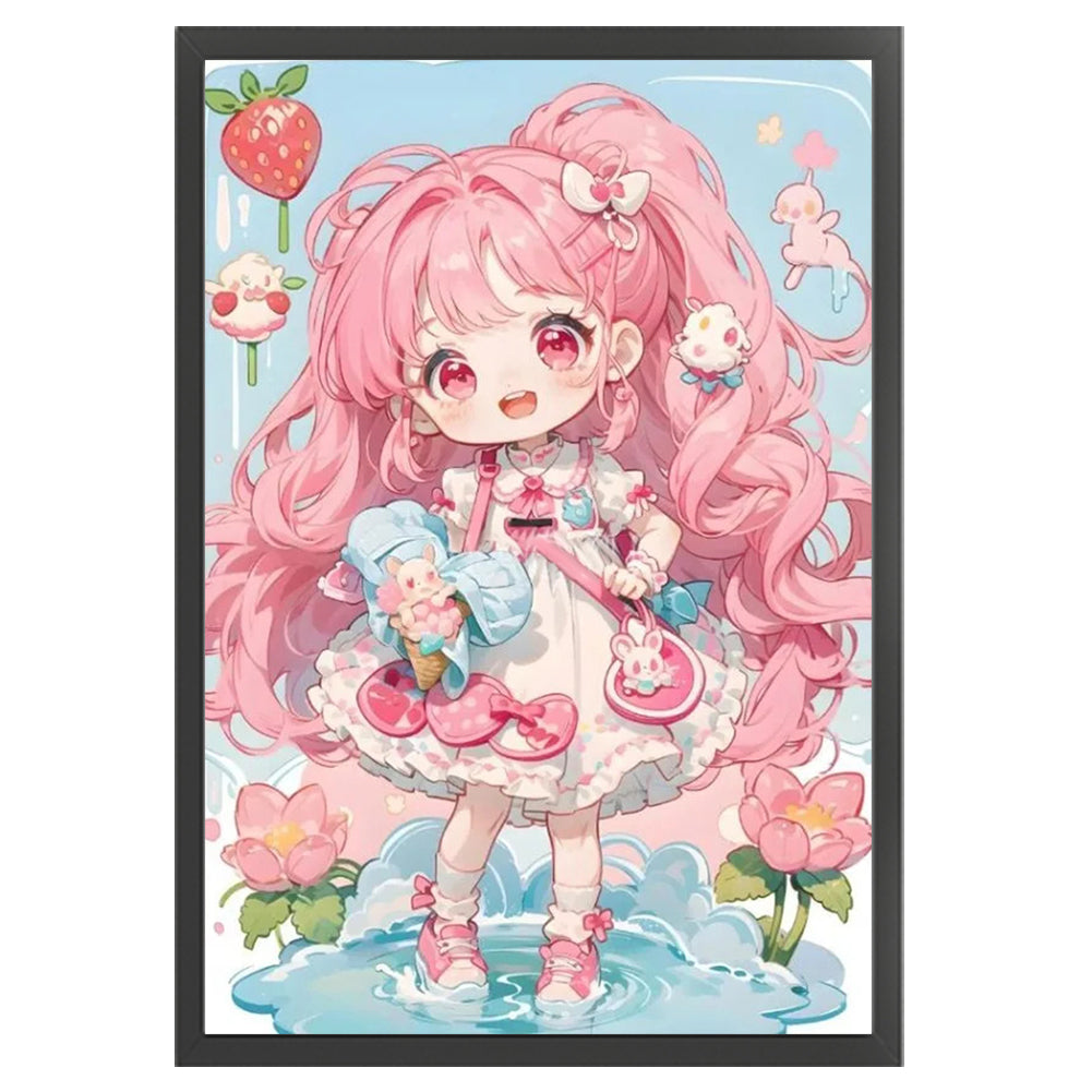 Strawberry Girl - 11CT Stamped Cross Stitch 40*60CM