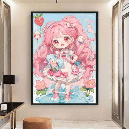 Strawberry Girl - 11CT Stamped Cross Stitch 40*60CM