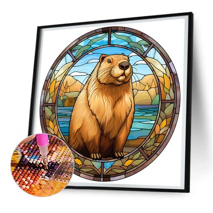 Capibala Glass Painting - Full Round Drill Diamond Painting 30*30CM