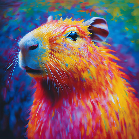 Colorful Capybara - Full Round Drill Diamond Painting 30*30CM