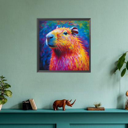 Colorful Capybara - Full Round Drill Diamond Painting 30*30CM