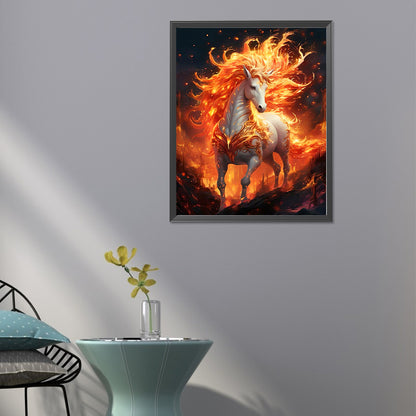 Fire Horse - Full Round Drill Diamond Painting 40*50CM