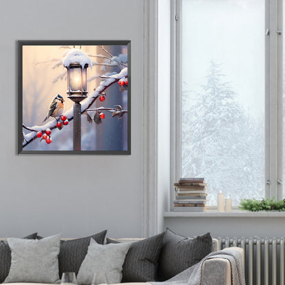Street Light Bird - Full Round Drill Diamond Painting 30*30CM