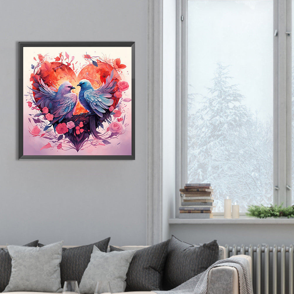 Love For Birds - Full Round Drill Diamond Painting 30*30CM