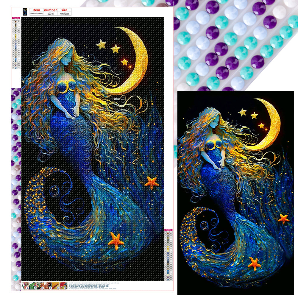 Goddess Of Stars And Moon - Full Round Drill Diamond Painting 40*70CM