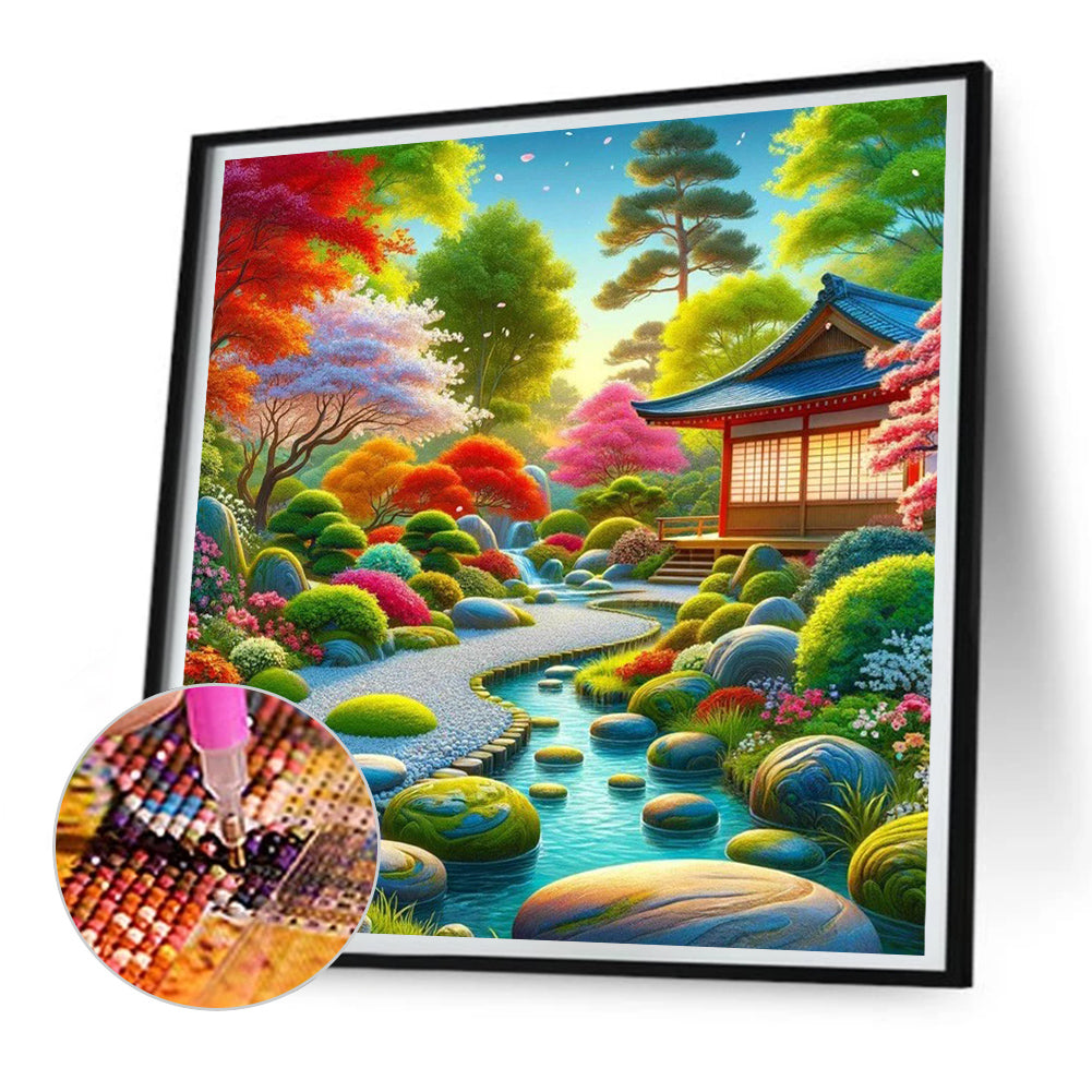 Garden Landscape - Full Round Drill Diamond Painting 30*30CM