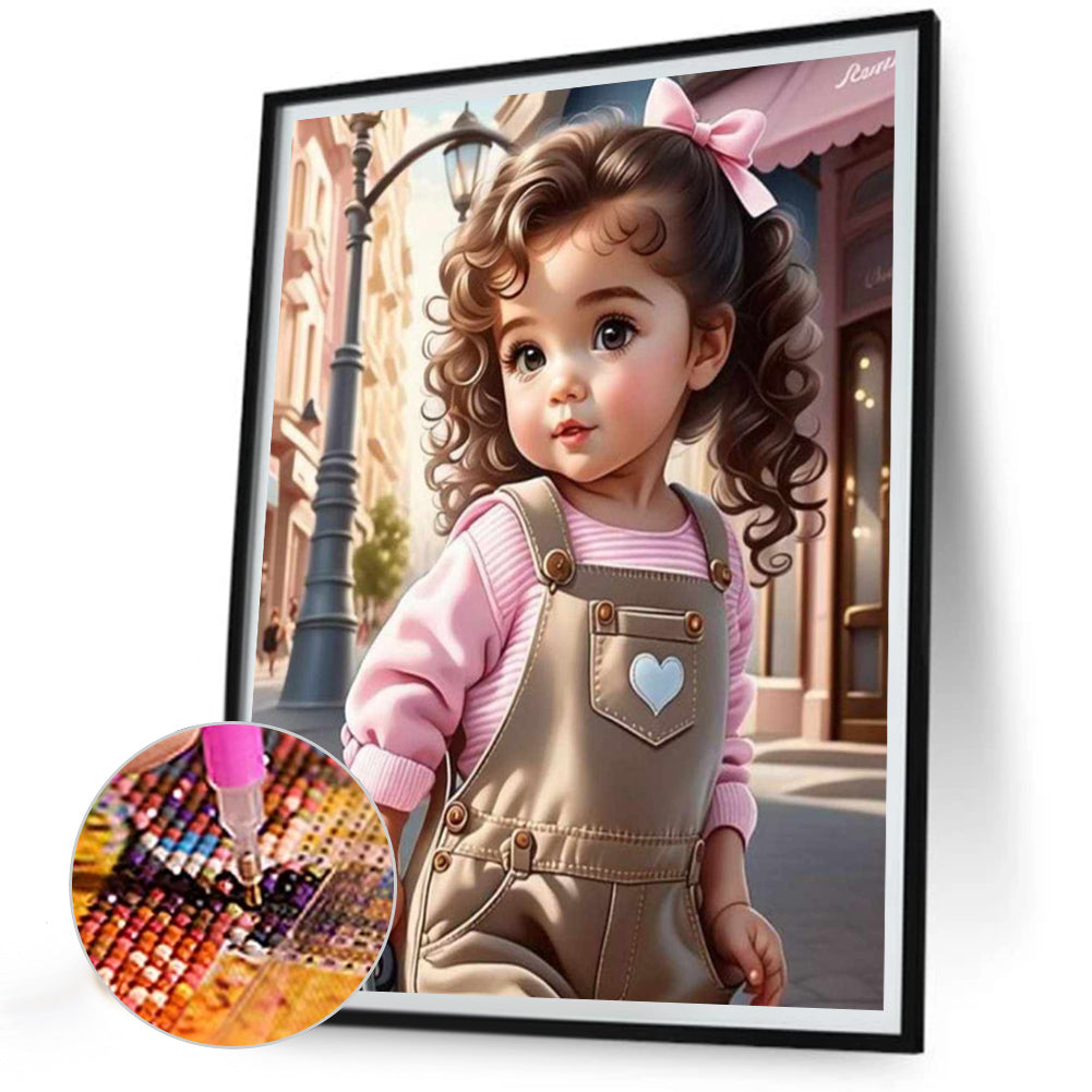 Sweet Girl - Full Round Drill Diamond Painting 30*40CM