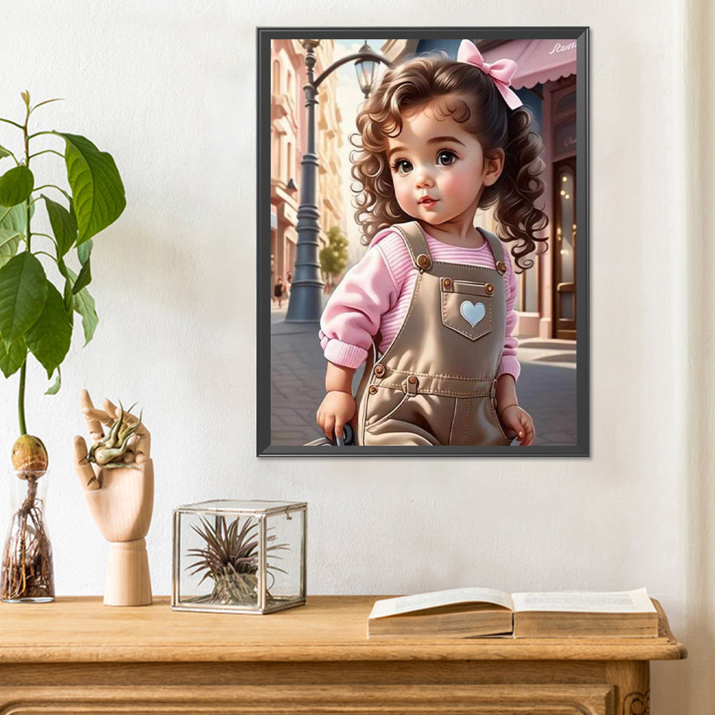Sweet Girl - Full Round Drill Diamond Painting 30*40CM