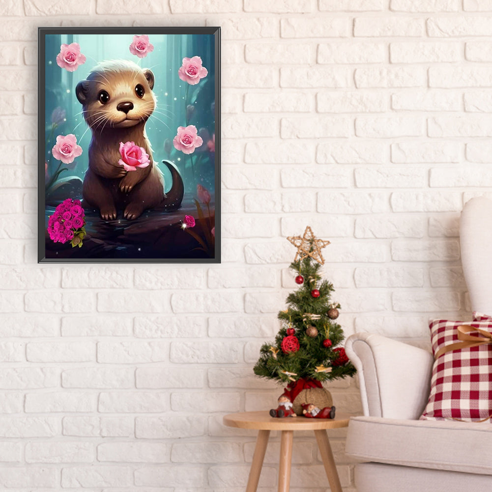 Little Otter - Full Round Drill Diamond Painting 30*40CM